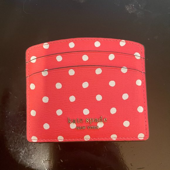 kate spade Handbags - Kate Spade pink polka dot leather wallet